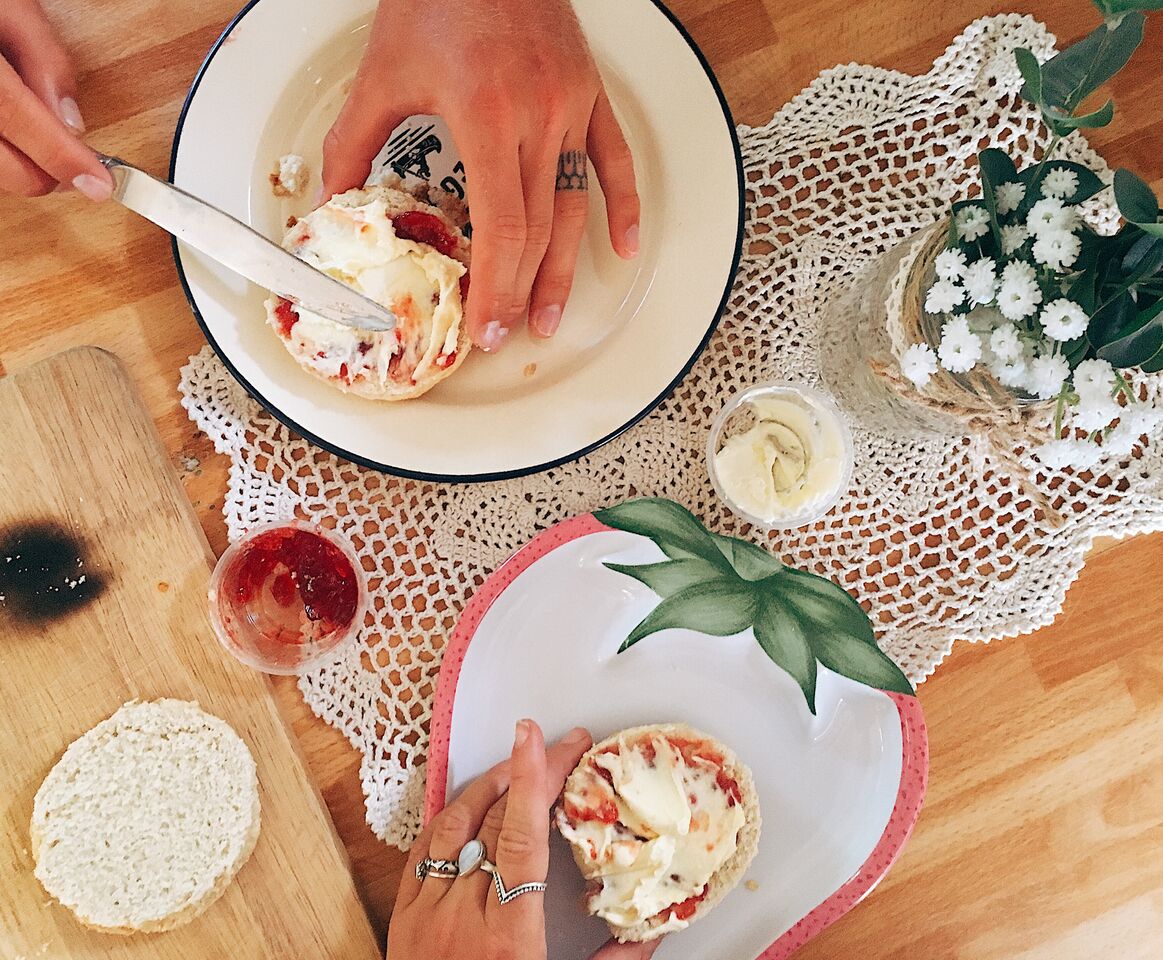 Post surf cream teas
