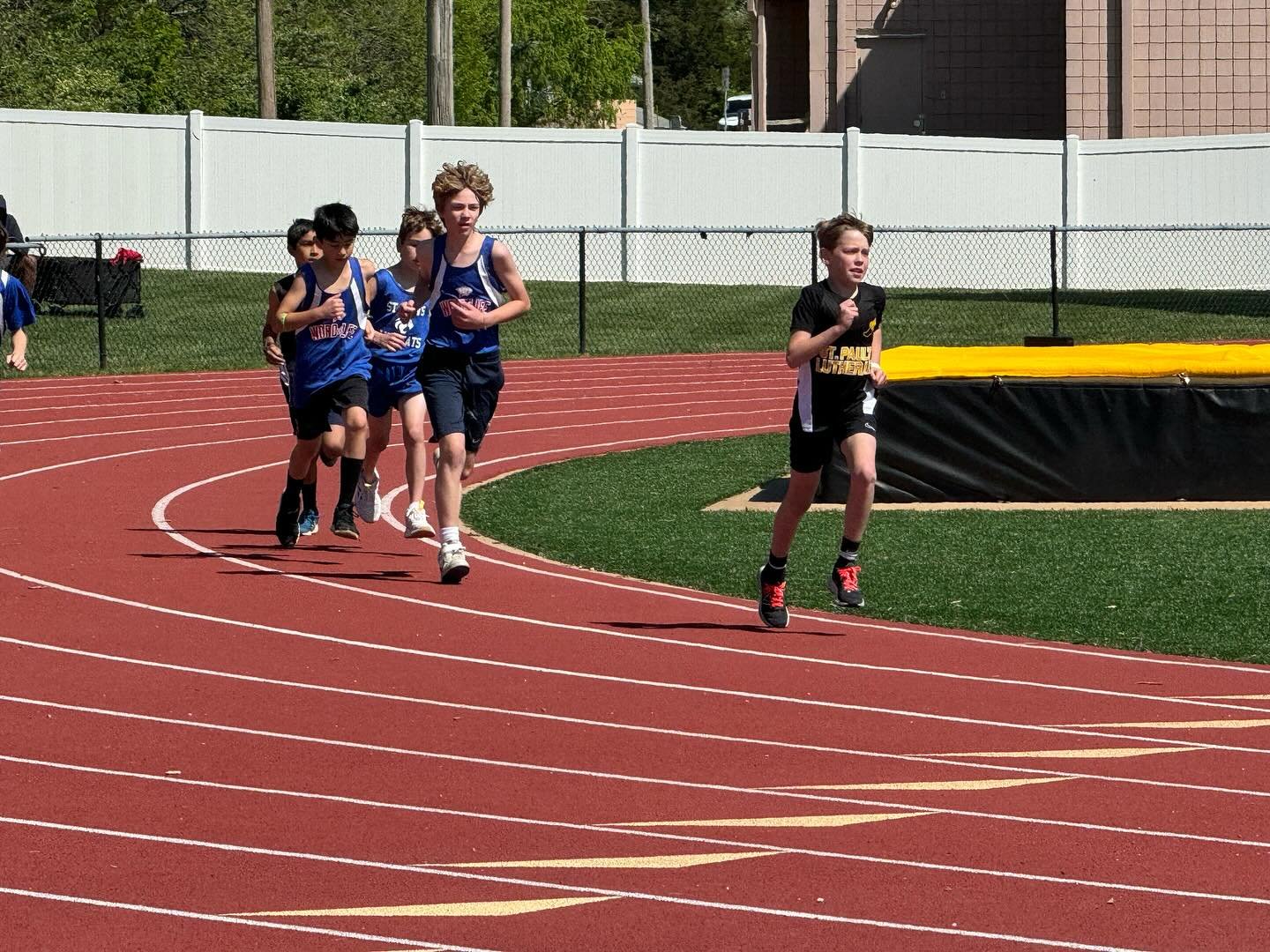 Our SPLS Saints track and field athletes were back in action again today at the Chargers Invitational at Lutheran South! Many of them earned new personal records too!  Way to go, Saints! 
A special congratulations to our 1st place finishers: Earl in 
