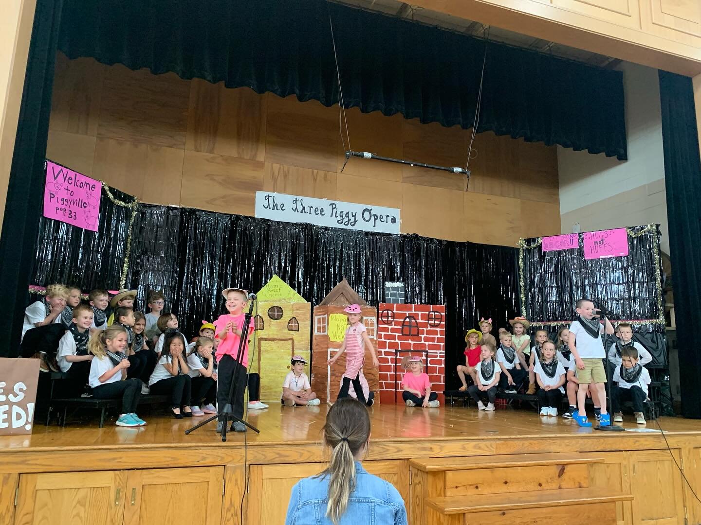 Our Kindergartners entertained us with their performance of the &ldquo;The Three Piggy Opera&rdquo; tonight!