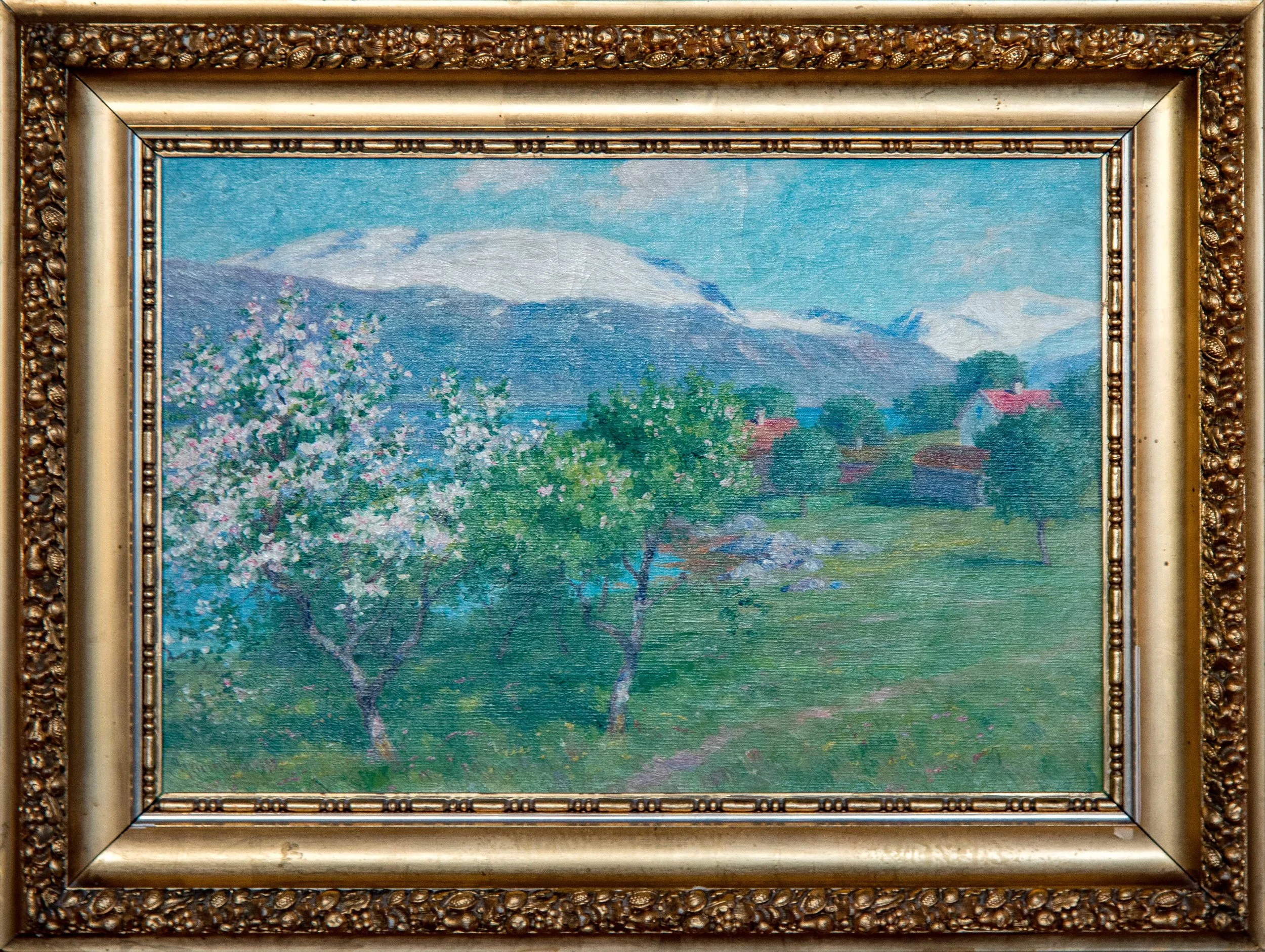 Johannes Grimelund - Fruktblomst med Rambera i bakgrunn