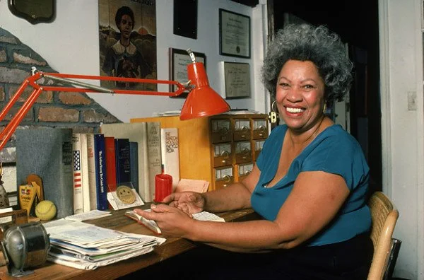 Toni Morrison at her desk at home, c.1980 | photo credit : Bernard Gotfryd 