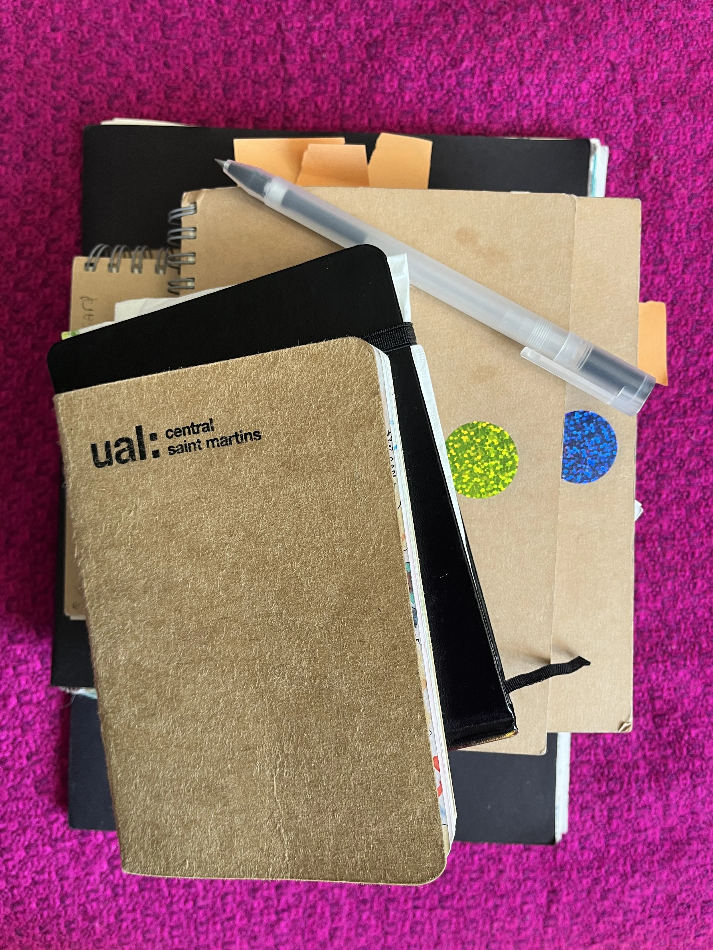 my stack of dogeared sketchbook loot