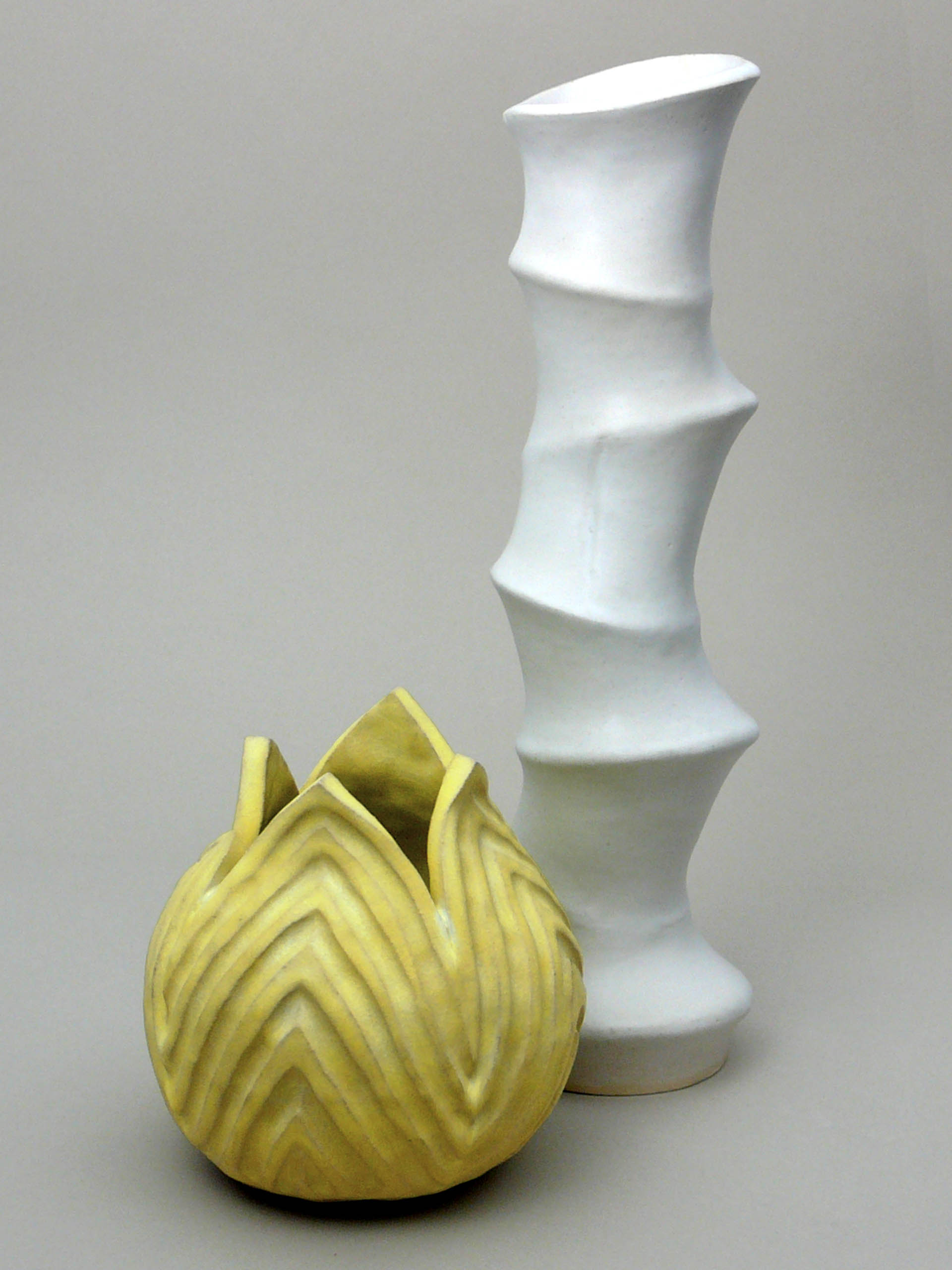 Pod Vase #16 and Rolling Circles Vase #12