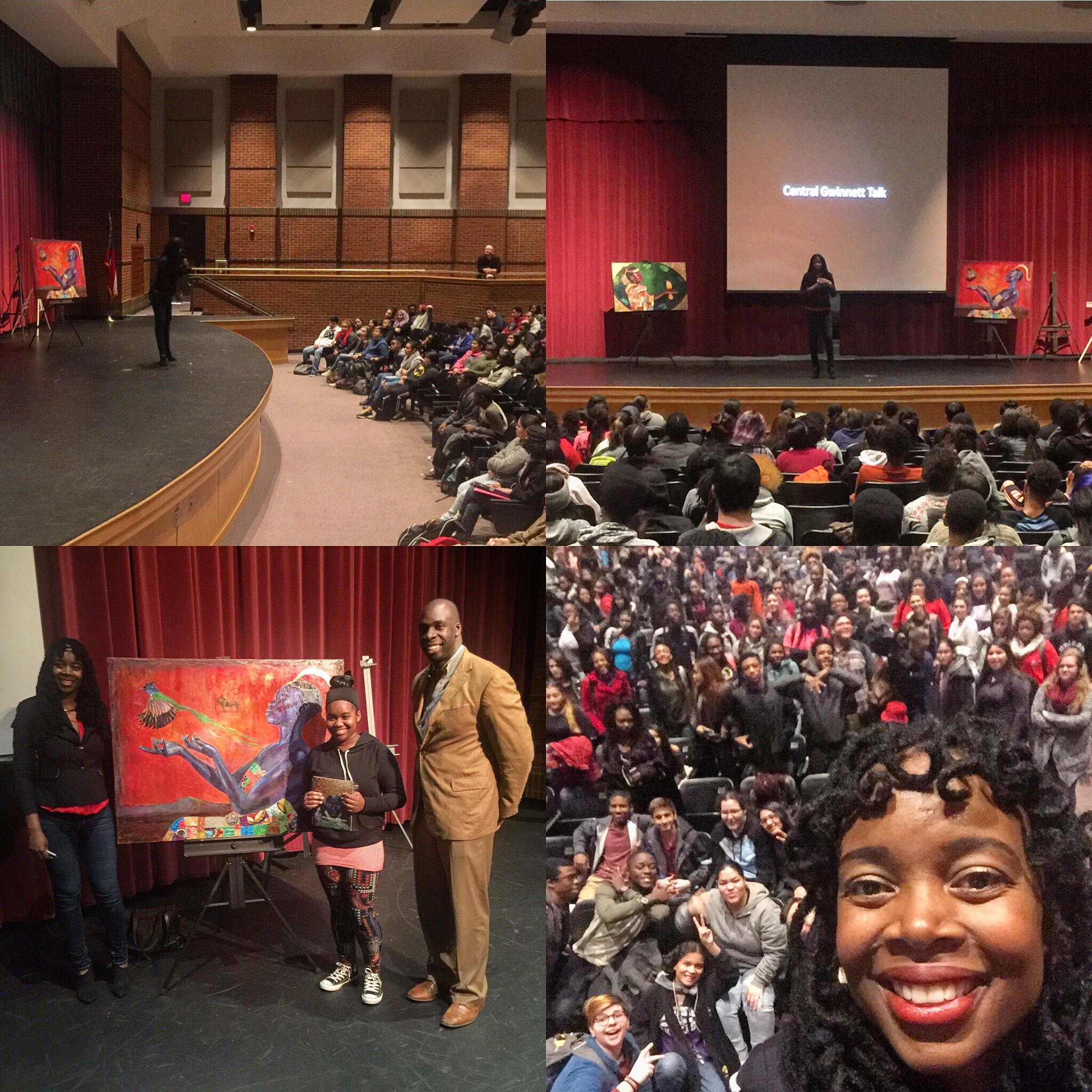 Artist, Tamara Natalie Madden kicks of the Art Speaks Series with Central Gwinnett High School's entire Fine Arts Academy! 300 plus students!