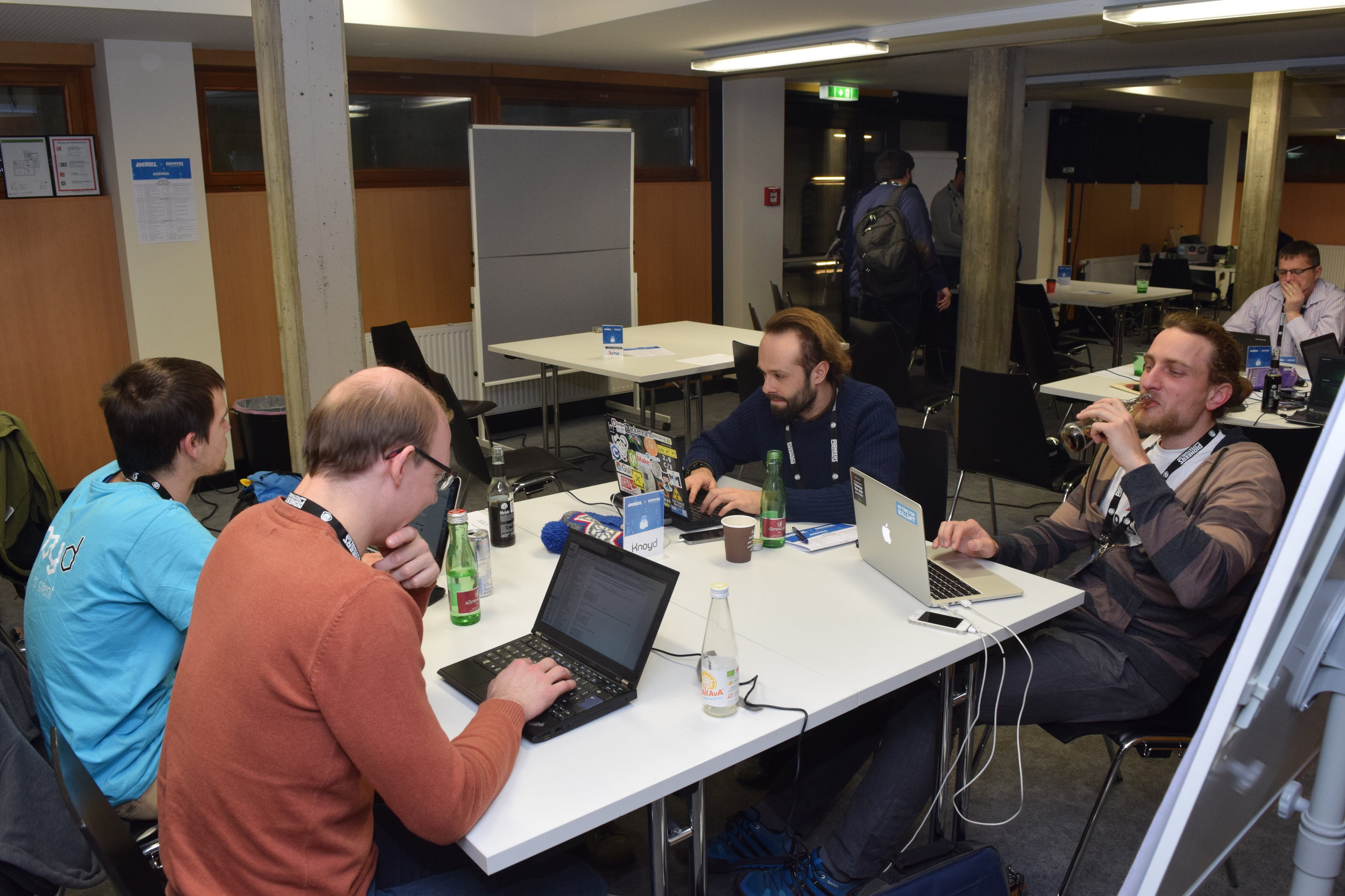 Our team at the Andritz hackathon in Graz. Full focus mode on.