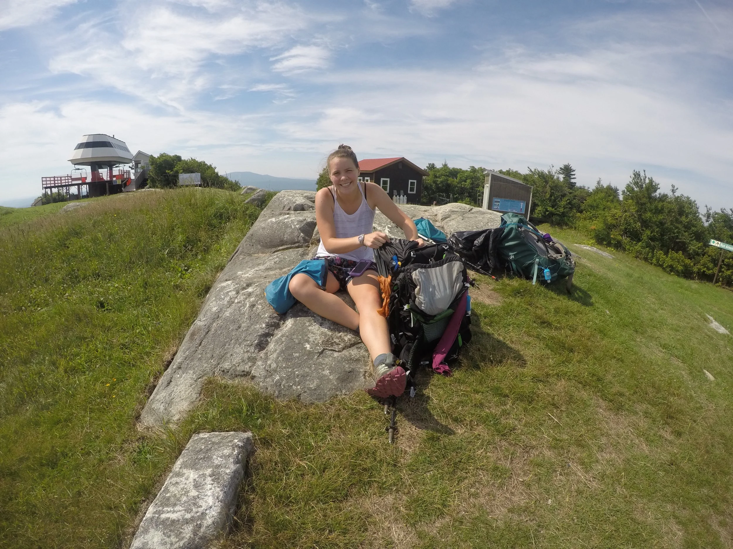 Stratton Mountain- feels weird to be up here with no snow!
