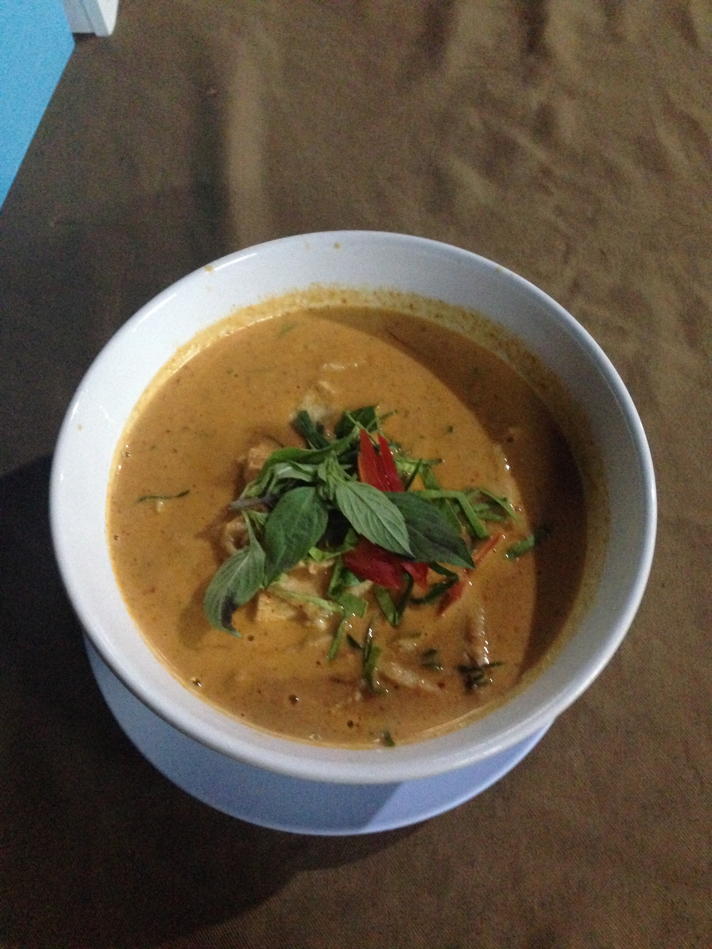 Red curry with chicken