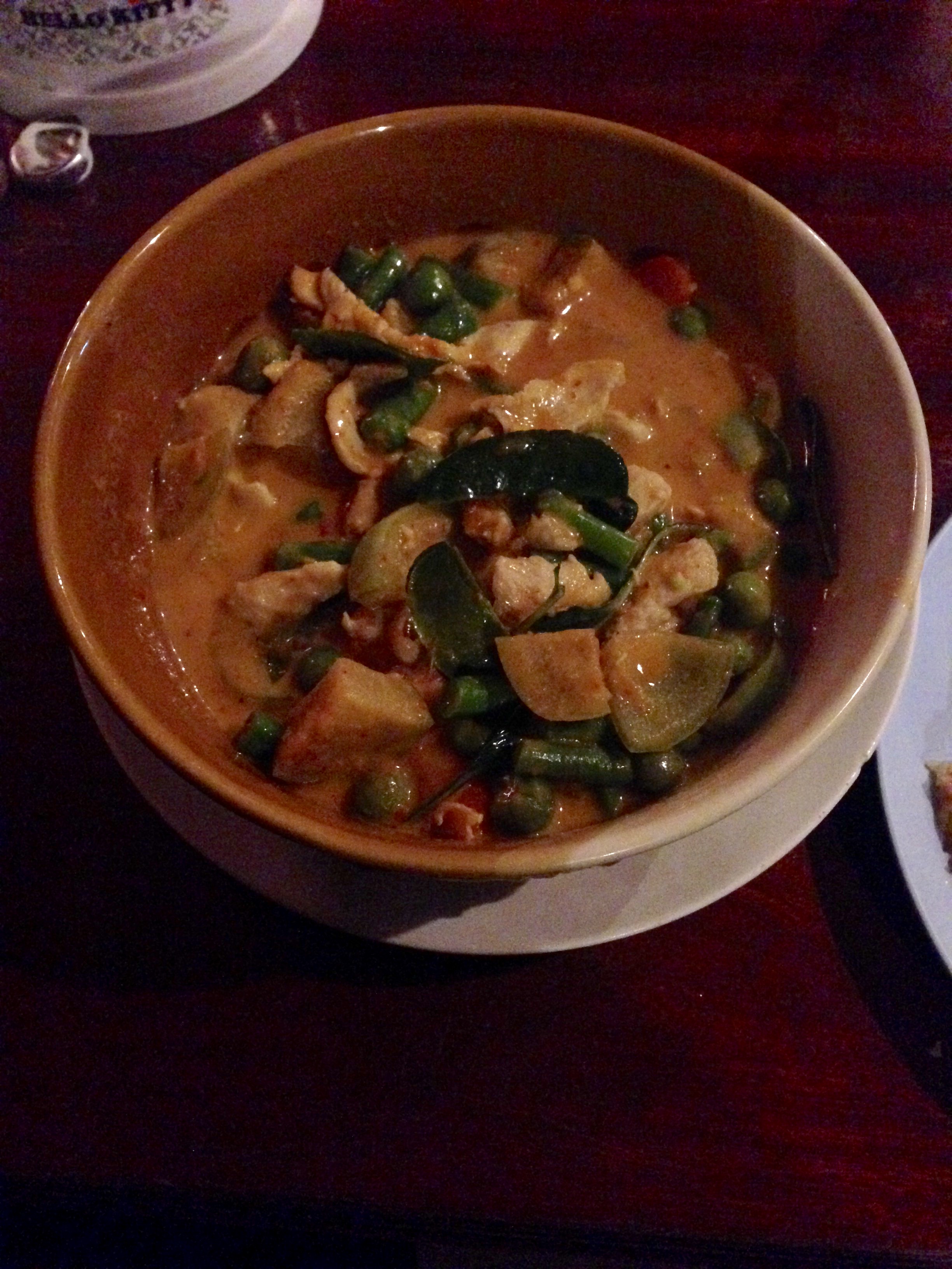 Red curry with chicken