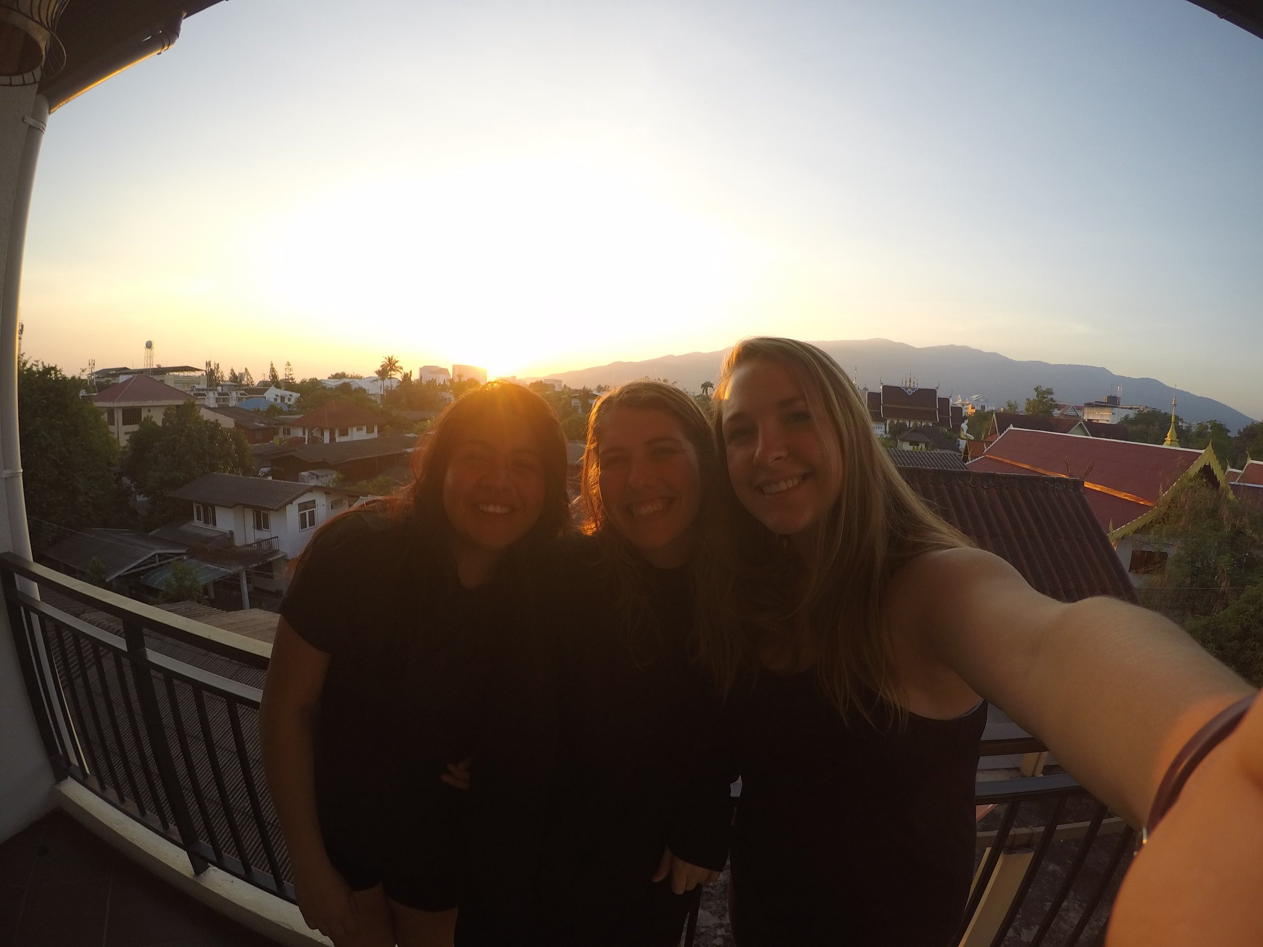 On the rooftop lounge at Green Tiger