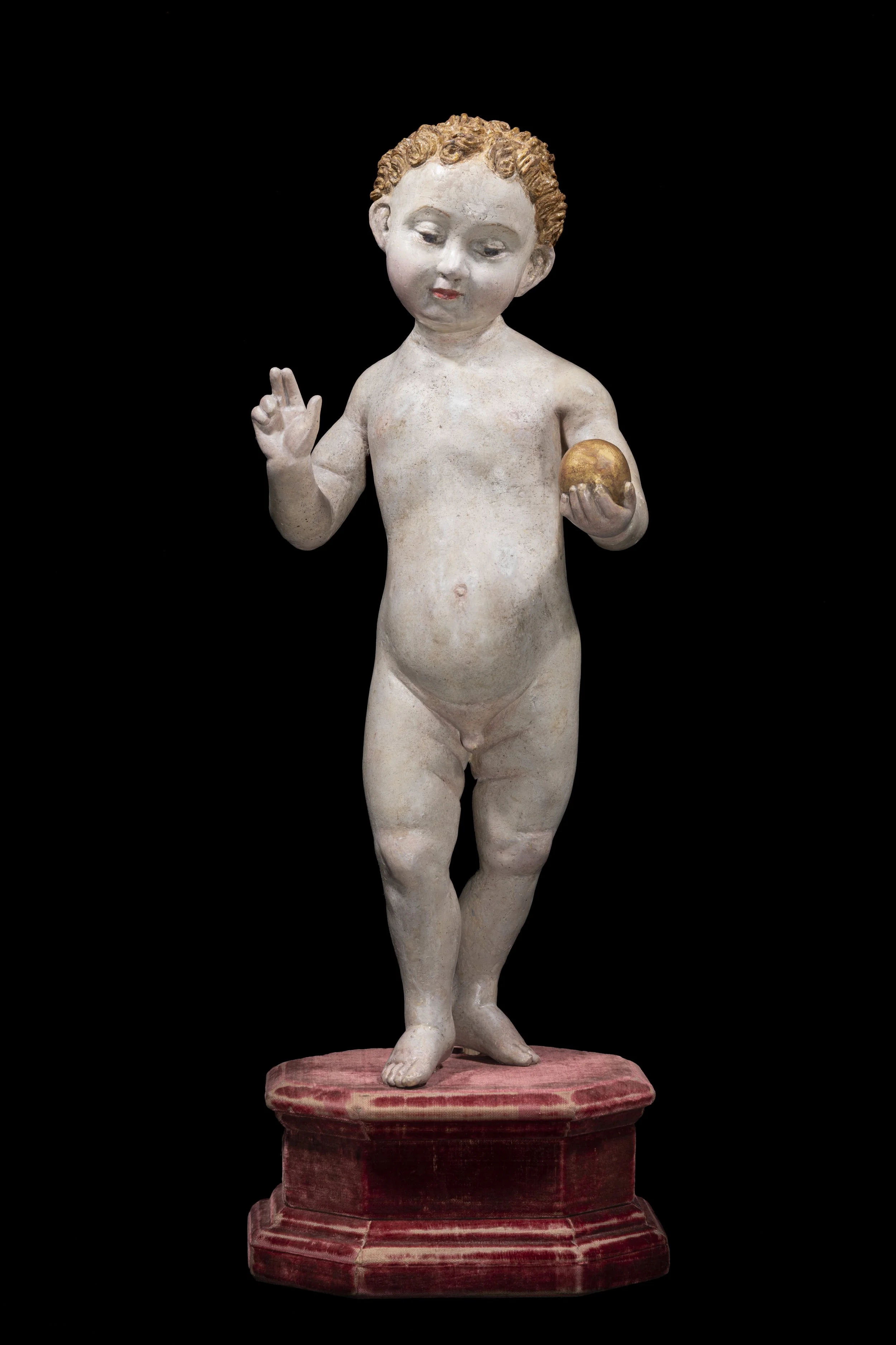   BLESSING CHRIST CHILD   Rhineland (Cologne)   Early 16th century     Lindenwood with Polychrome   Height: 40 cm       