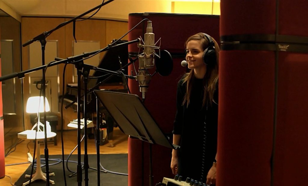 Emma Watson in the Recording Studio Beauty and the Beast.jpg