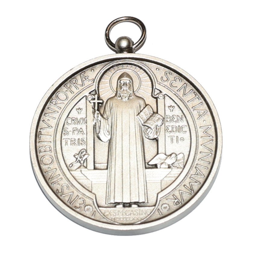 Silver Saint Benedict Medals – The Cenacle Press at Silverstream Priory