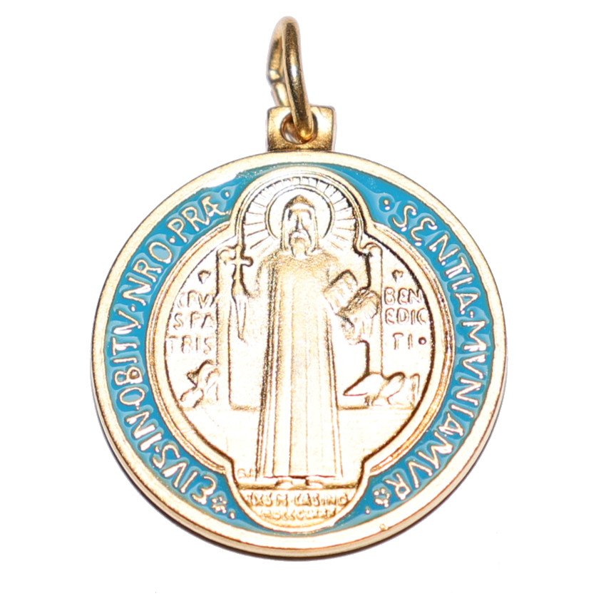 St. Benedict Oval Oxidized Medal - The ACTS Mission Store