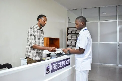 Ndanda Hospital Reception Desk