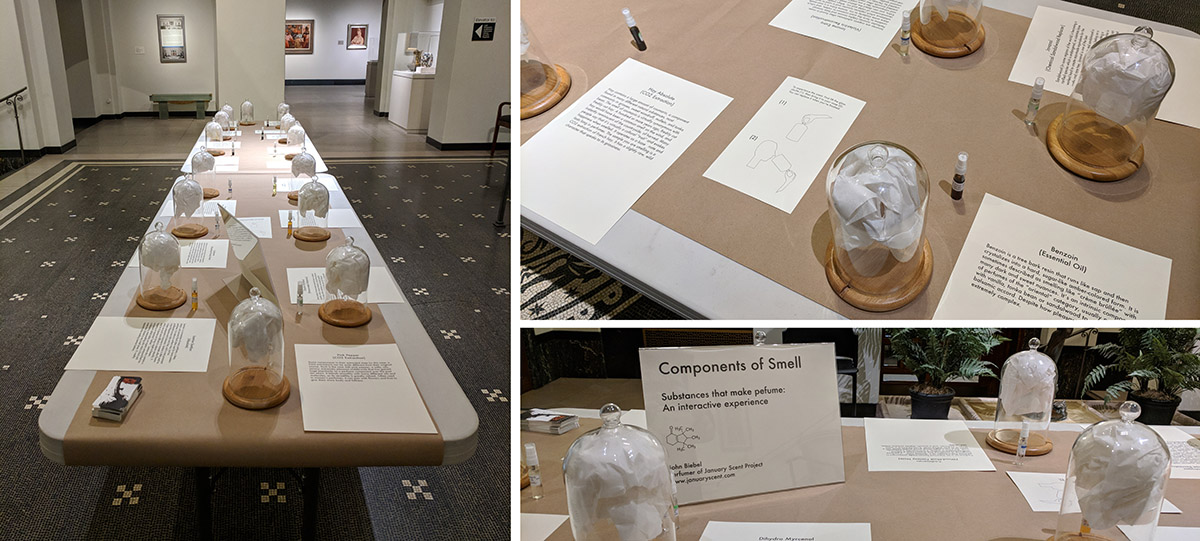 Evening of Scent / Components of Smell at the Currier Museum in Manchester, New Hampshire.