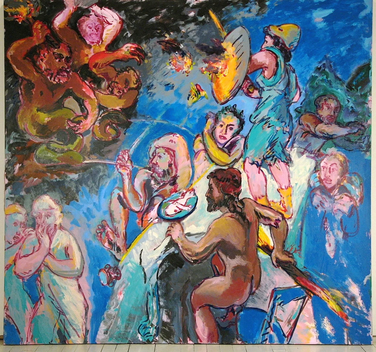 Gr.Ms. Battle of Gods/Giants '86 88x94" ac/c