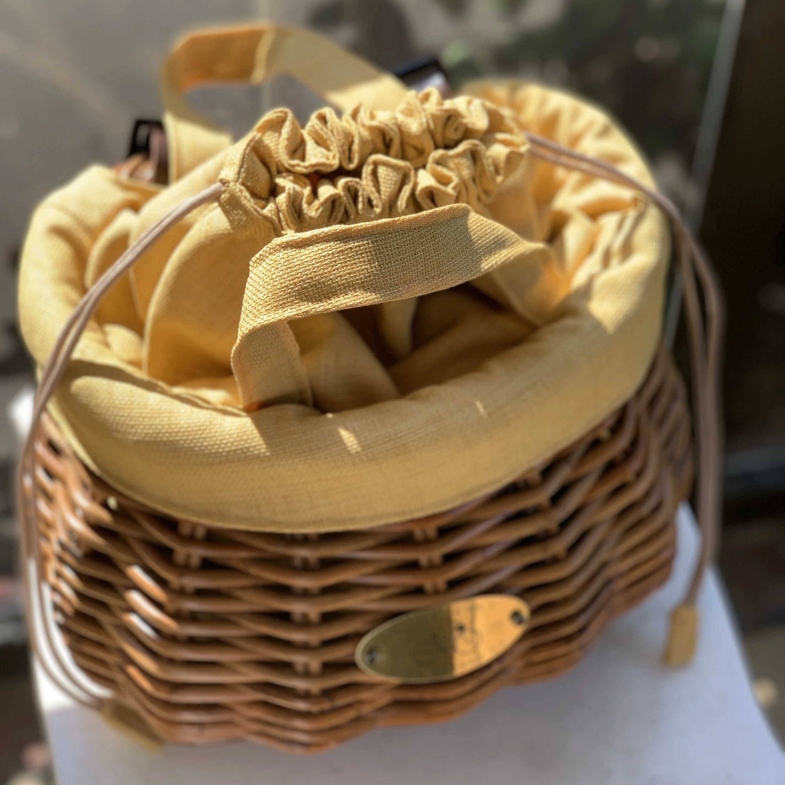 Nantucket Lightship Bike Basket (NATURAL) with Optional Custom Liner