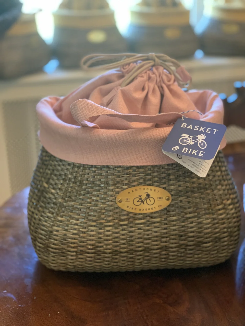 Panier de vélo en osier en forme de D, panier à provisions portable