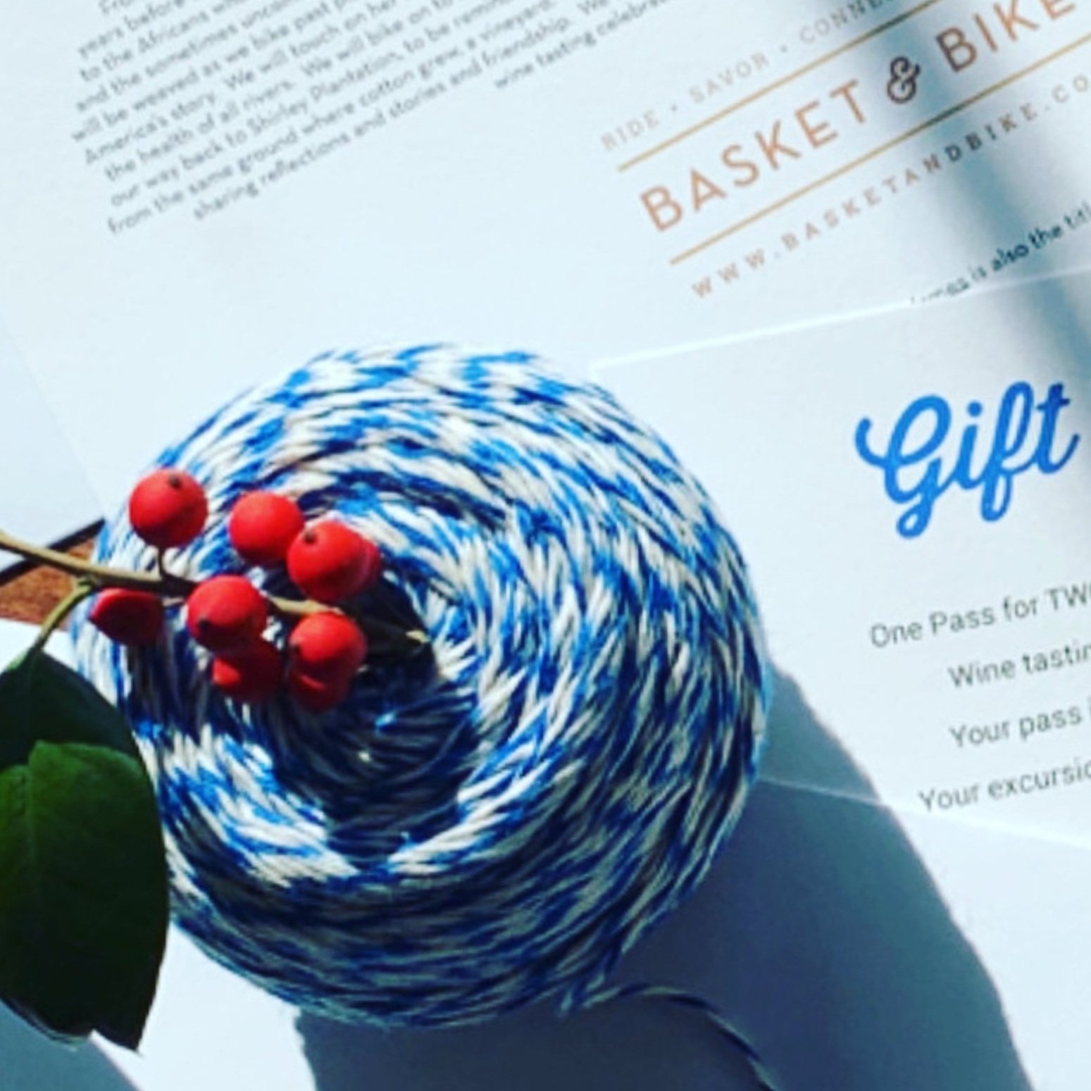 BASKET & BIKE TOURS RICHMOND GIFT CERTIFICATES HOLIDAY 2024