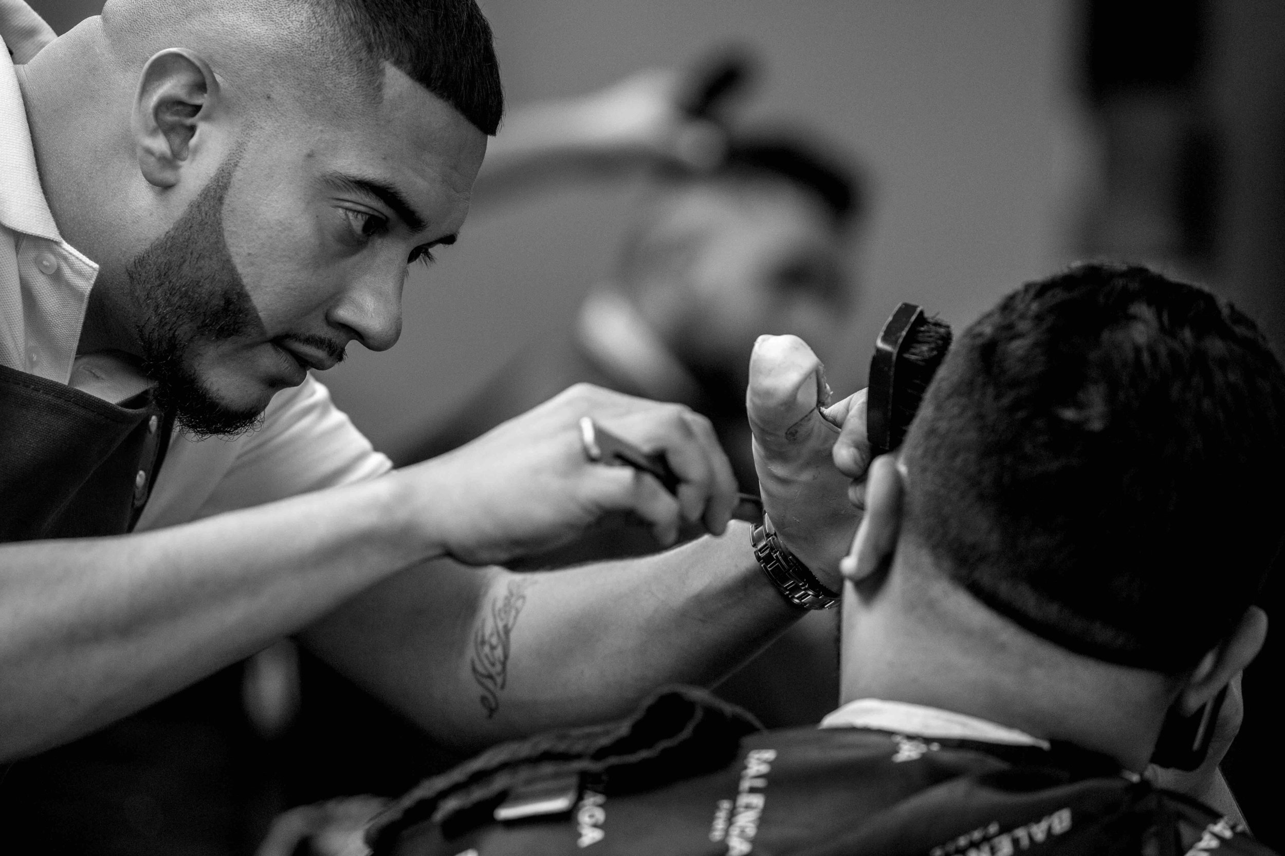 “It’s 2019 and barbers aren’t just men. My barbershop has a woman barber, Savannah, and her clientele is up there. Little girls will look up to her and should. We welcome all genders in my barbershop. It’s about self-expression and I encourage everybody to express themselves to a certain extent, though I’m still the boss.”