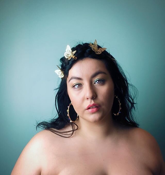 *Insert relevant caption here* 🦋
.
.
.
#butterfly #hoops #brooklyn #blue #robinsegg  #gold #latina #plussize #plusizemodel #nyc  #tired