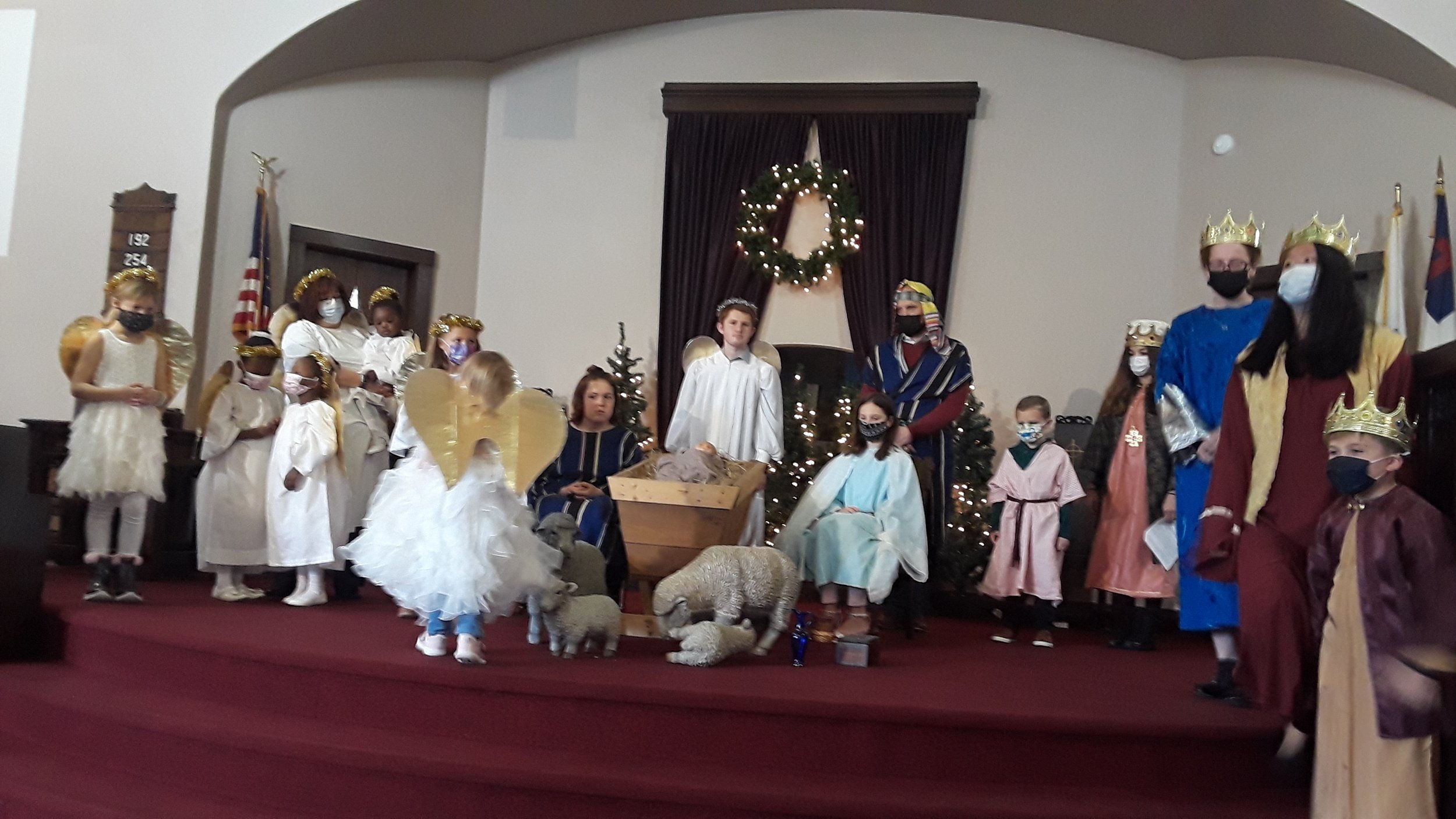 The youth of the church presented the nativity story