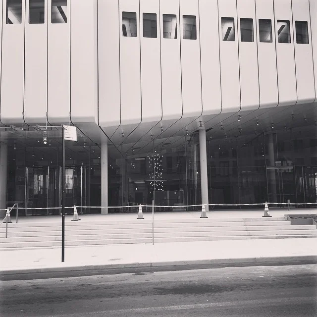 whitneymuseum : Felix Gonzalez-Torres’s “Untitled” (America) (1994–95), as seen from Gansevoort Street.