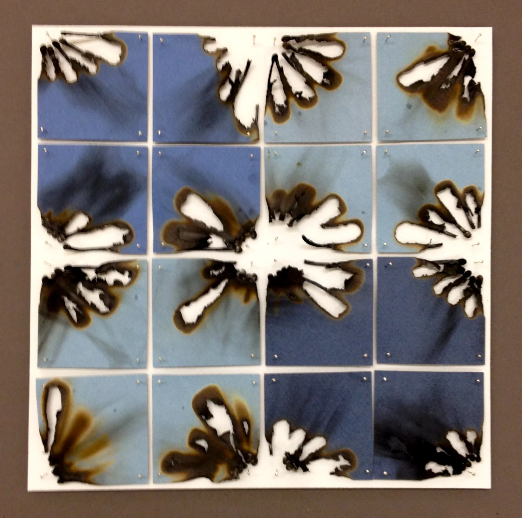 Burn Quilt (Blue Square)