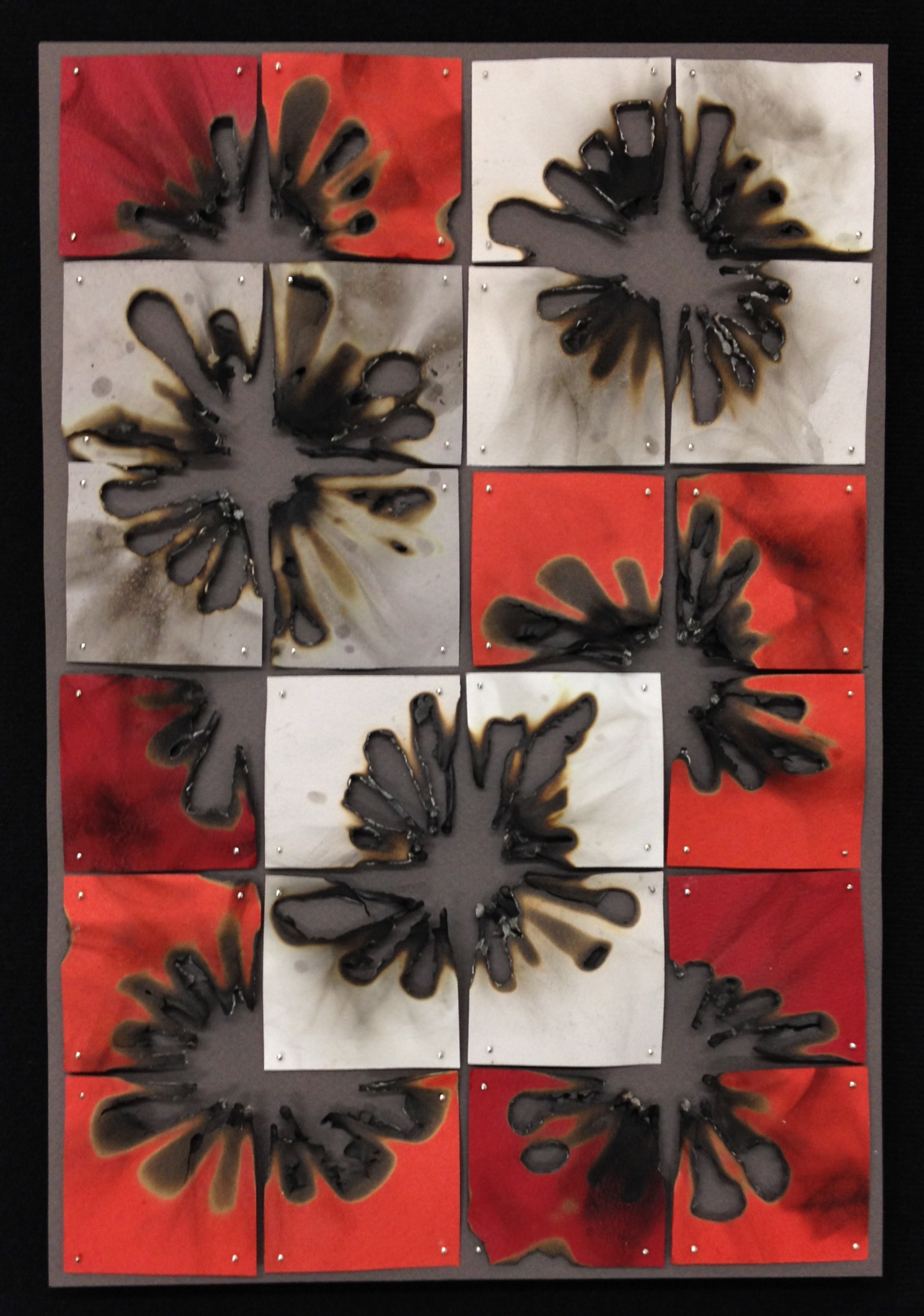 Burn Quilt (Red/Charcoal/White)