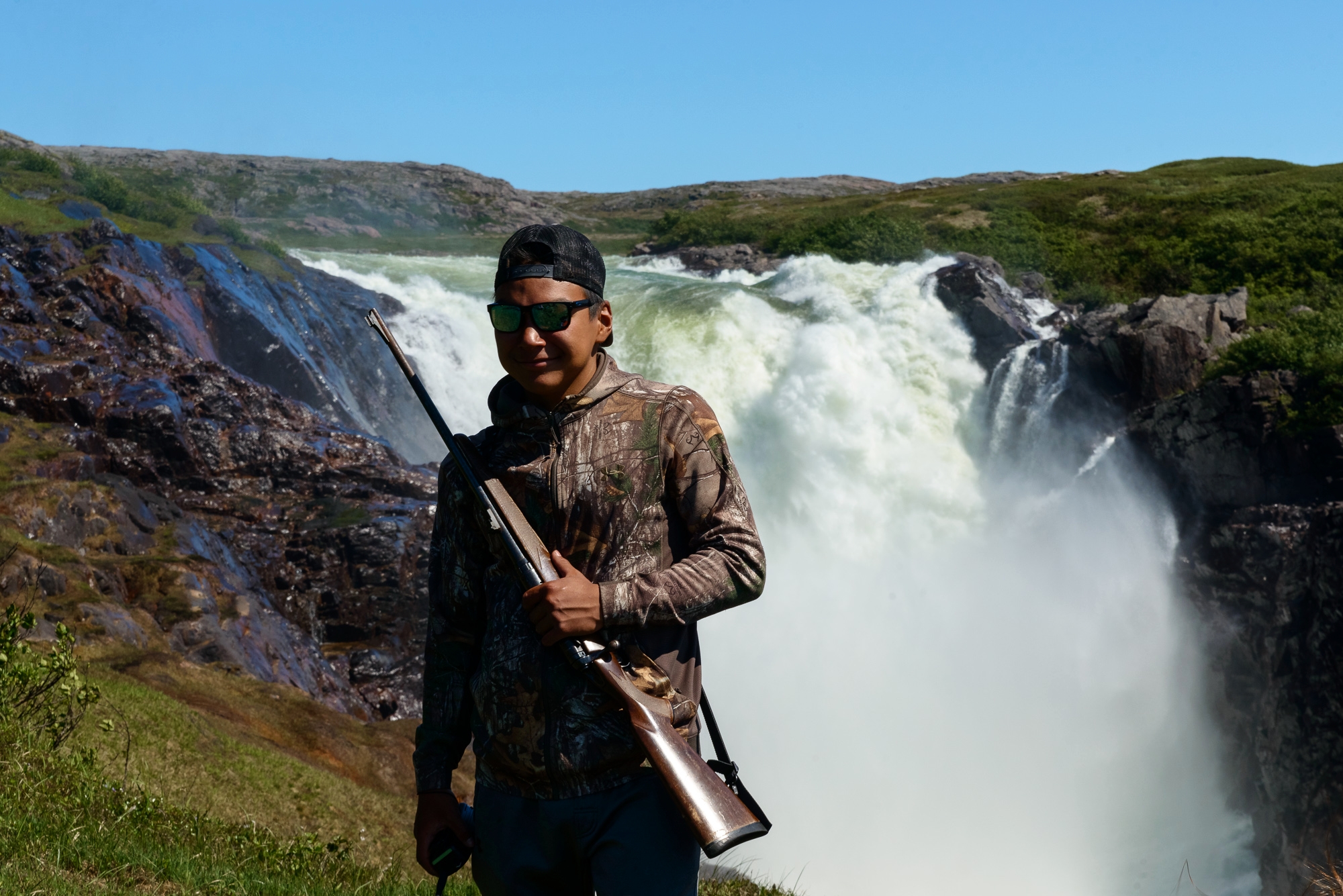 Nathan Kettler at Nastapoka Falls
