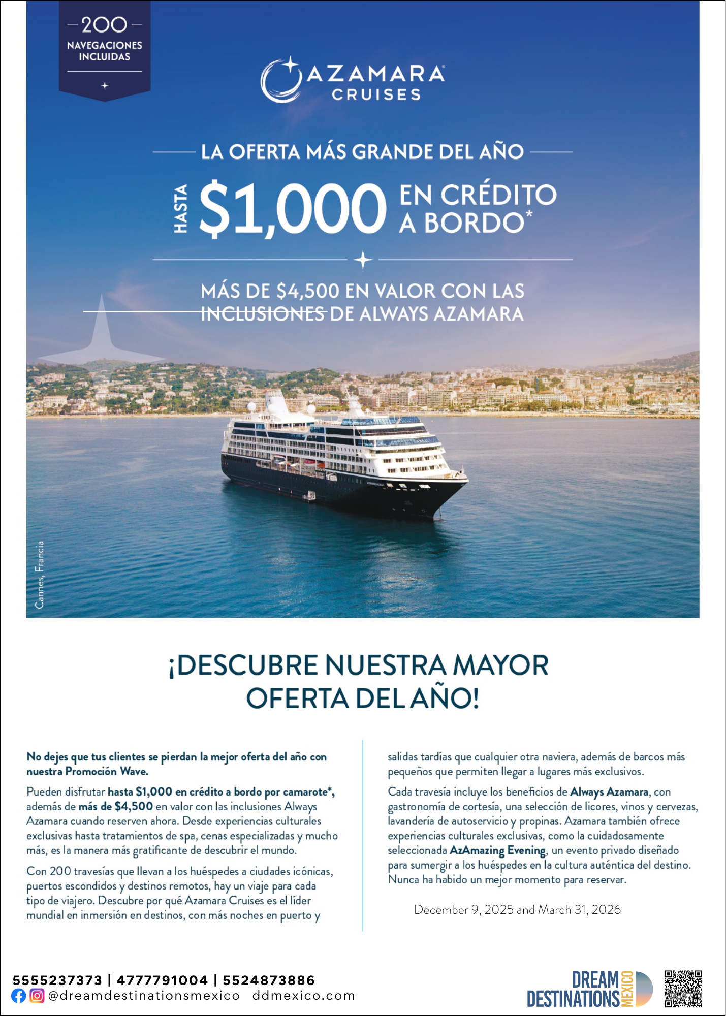 Azamara Wave Offer Hasta 1000 OBC.png