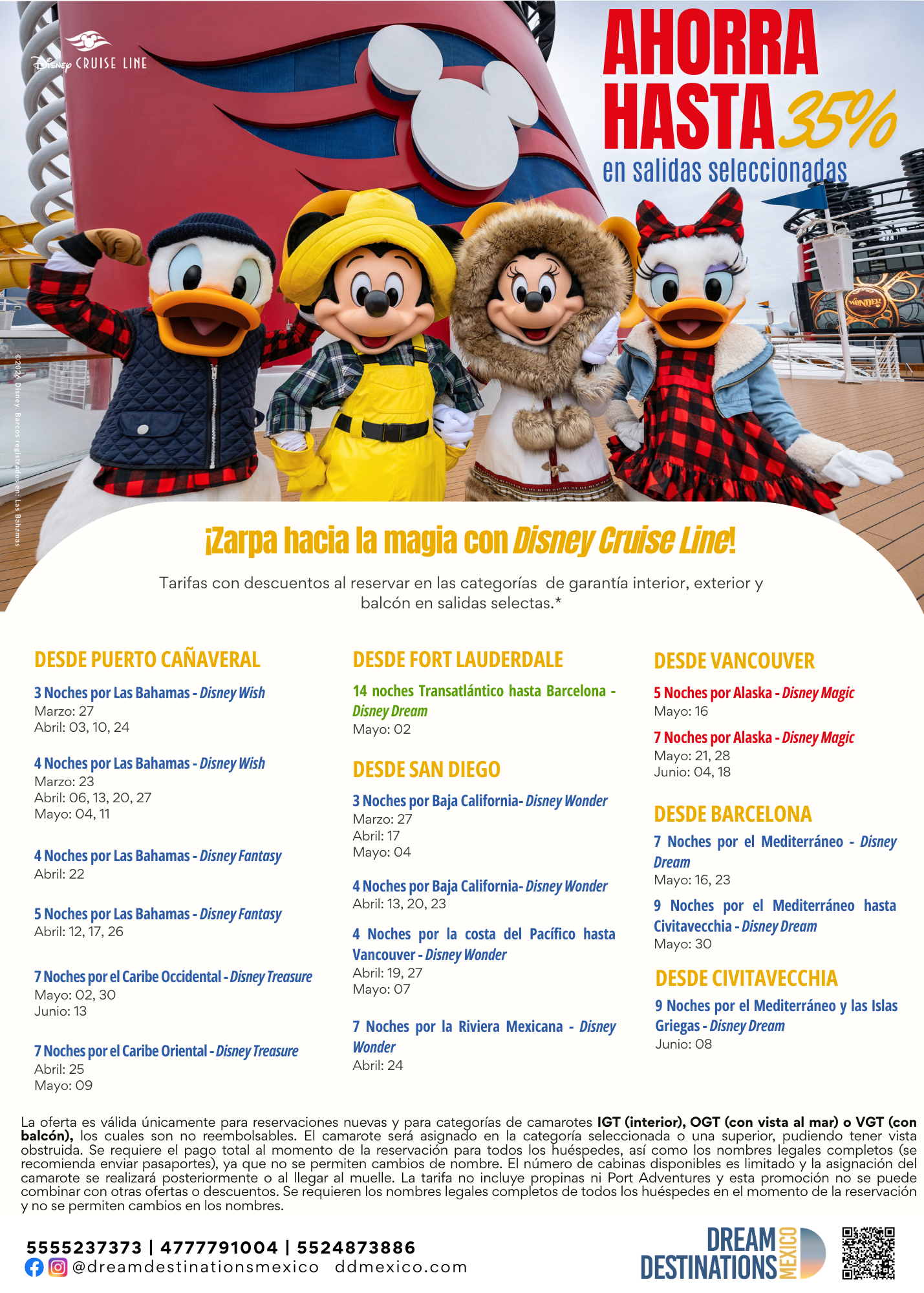 Salidas seleccionadas - marzo DCL 2026.png