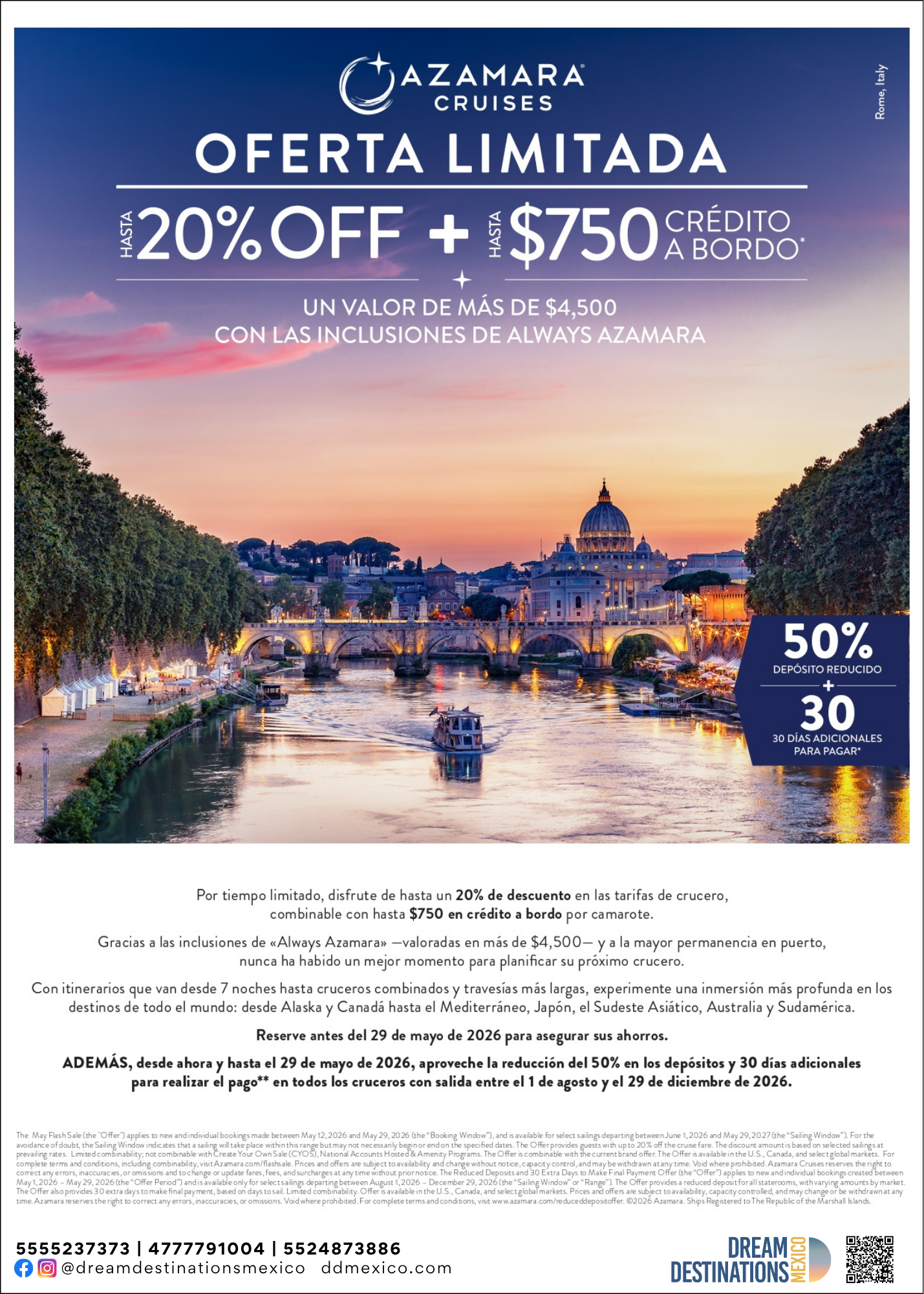 Azamara Flash Offer Mayo 26- Hasta 20 Off-Salidas.png