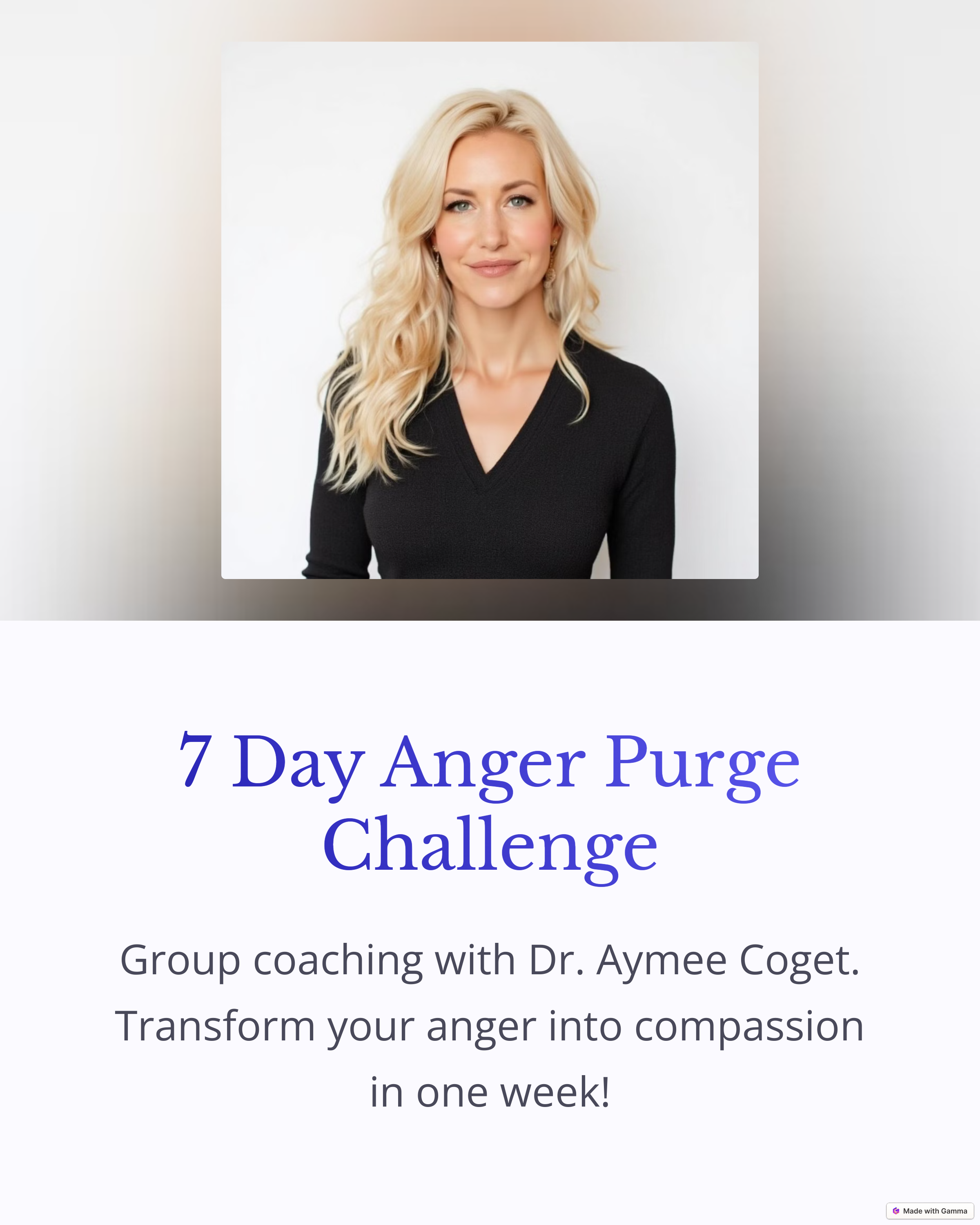 March 21st - March 27th 7 Day Anger Purge Challenge : A journey into Compassionate Embodiment