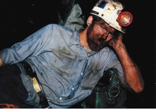Scott Howard during an underground mine shift, circa 1991. Scott is now retired and struggling with black lung disease in Letcher County, KY.