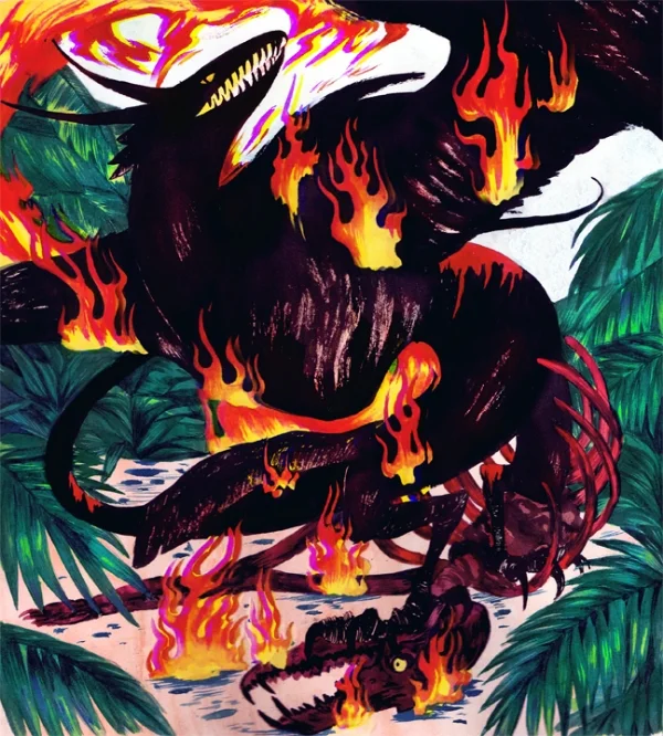 "PHOENIX" - Ink, watercolor; MADE FOR ZAFTIG&nbsp;