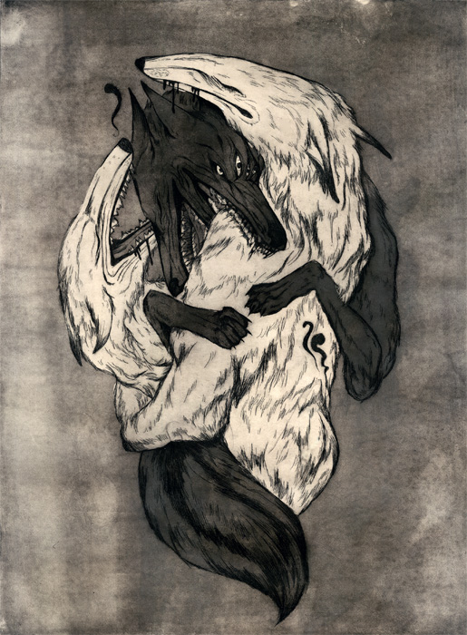 "GOODBYE WINTER" - 18"x24" etching, aquatint