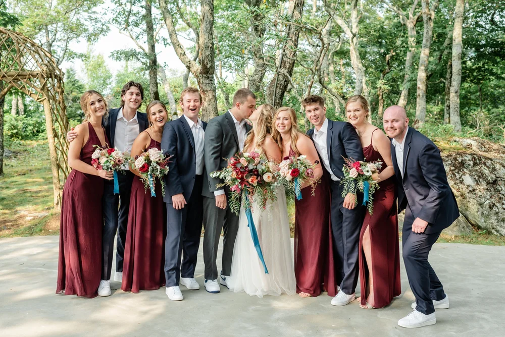 burgundy bridesmaid dresses with groomsmen Wedding Guest Entertainment: 10 Ideas for Every Event Navy groomsmen Classy Wiggle Dress (Black Color:custom color New Years Edit