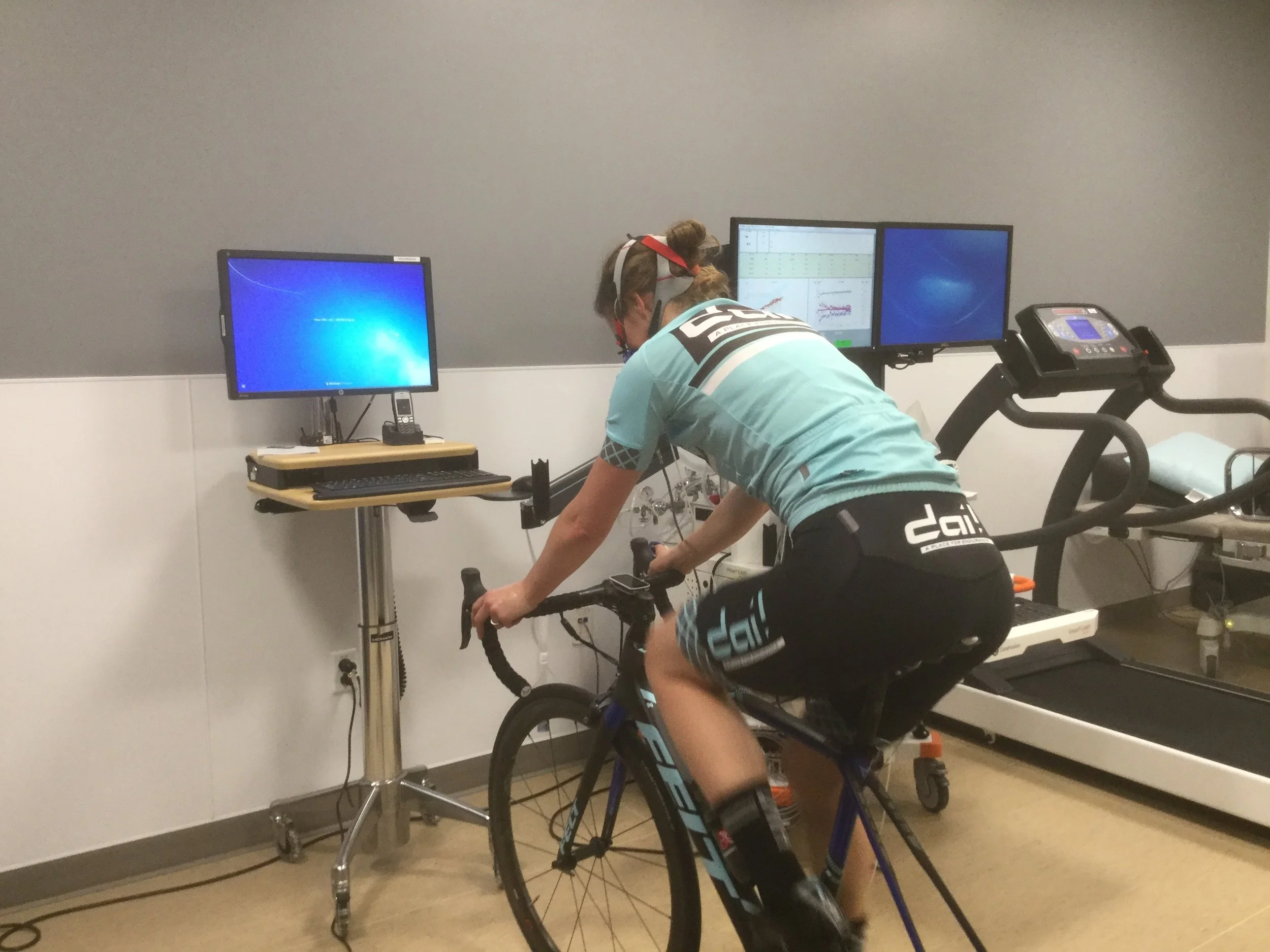 Testing with Julie of Dai Endurance at the Kaiser Endurance Lab in Sacramento