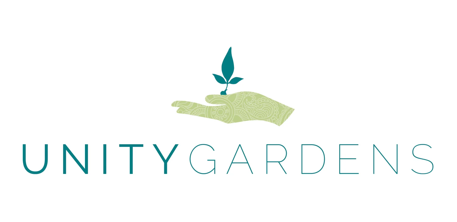 Logo design for the Unity Gardens. Each plot will have a placard with logo, sponsors, and info on the project. Design by the Wild Collective.
