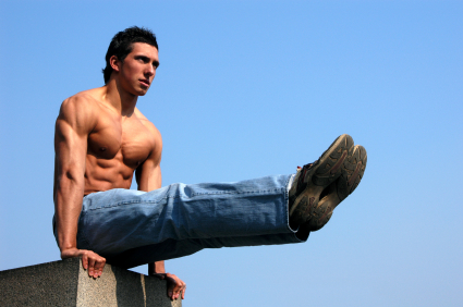 Gymnasts use the body, not machines, to increase strength and flexibility