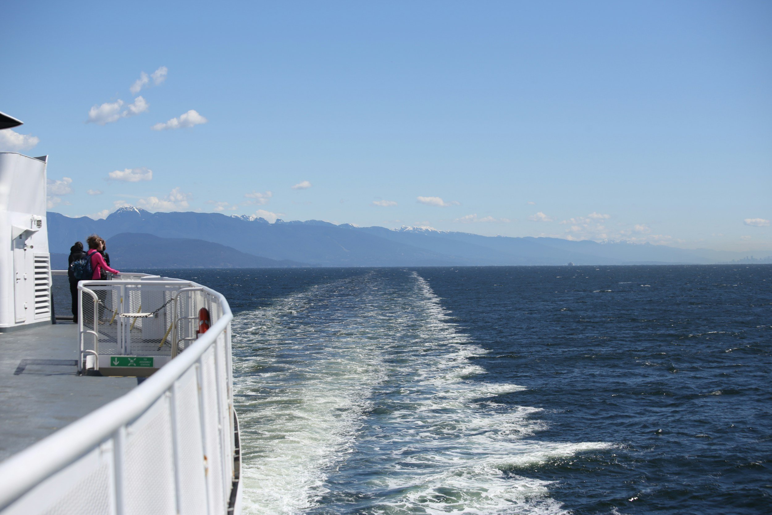 Couple on the deck of a BC Ferry