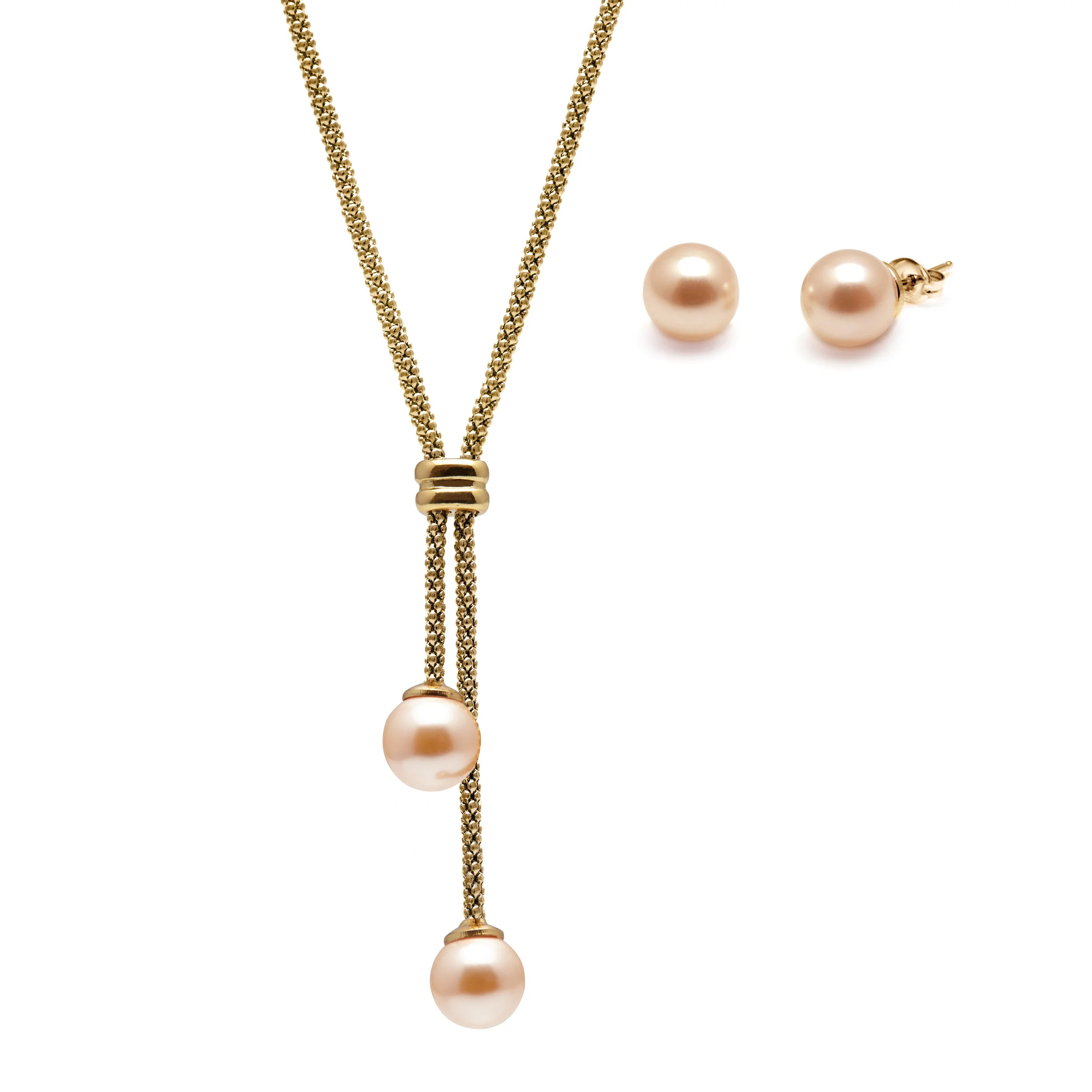 Luxury Pearl Lariat Necklace with 