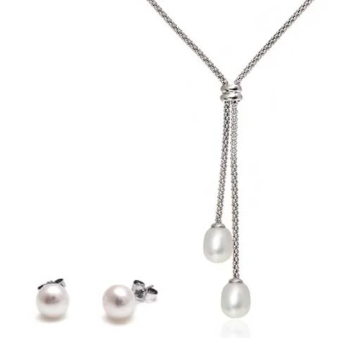 Sterling Silver Lariat Necklace 