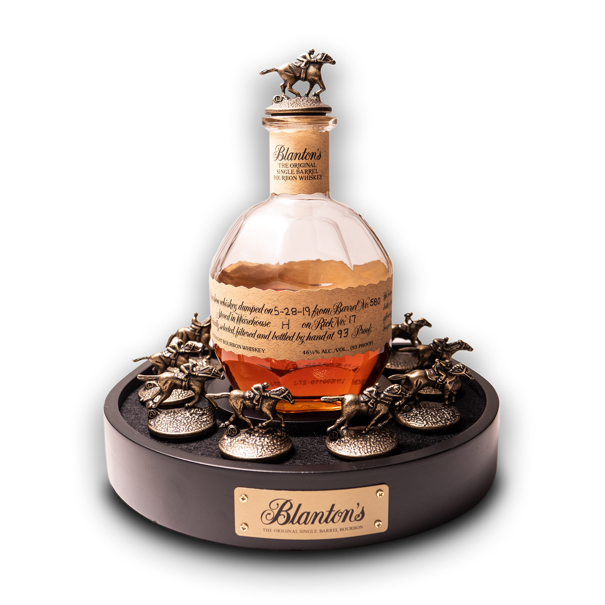 Blanton's Stopper Display With Churchill Horseshoe With Light 
