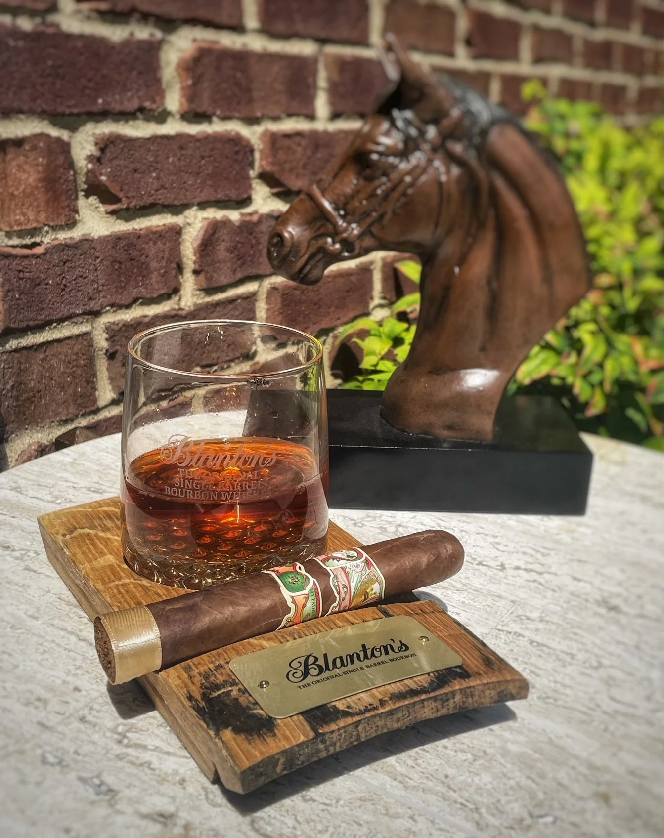 old fashioned cigarette holder Blanton’s Stave Cigar Coaster with Old Fashioned Glass — The Official  Blanton's Bourbon Shop