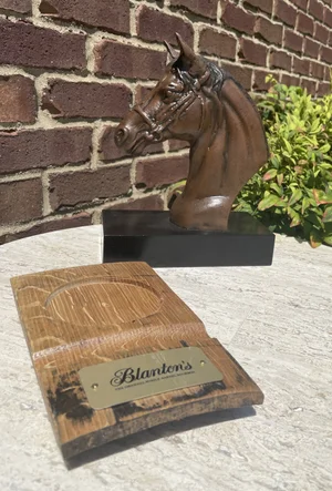 Blanton's Stave Cigar Coaster with Old Fashioned Glass — The