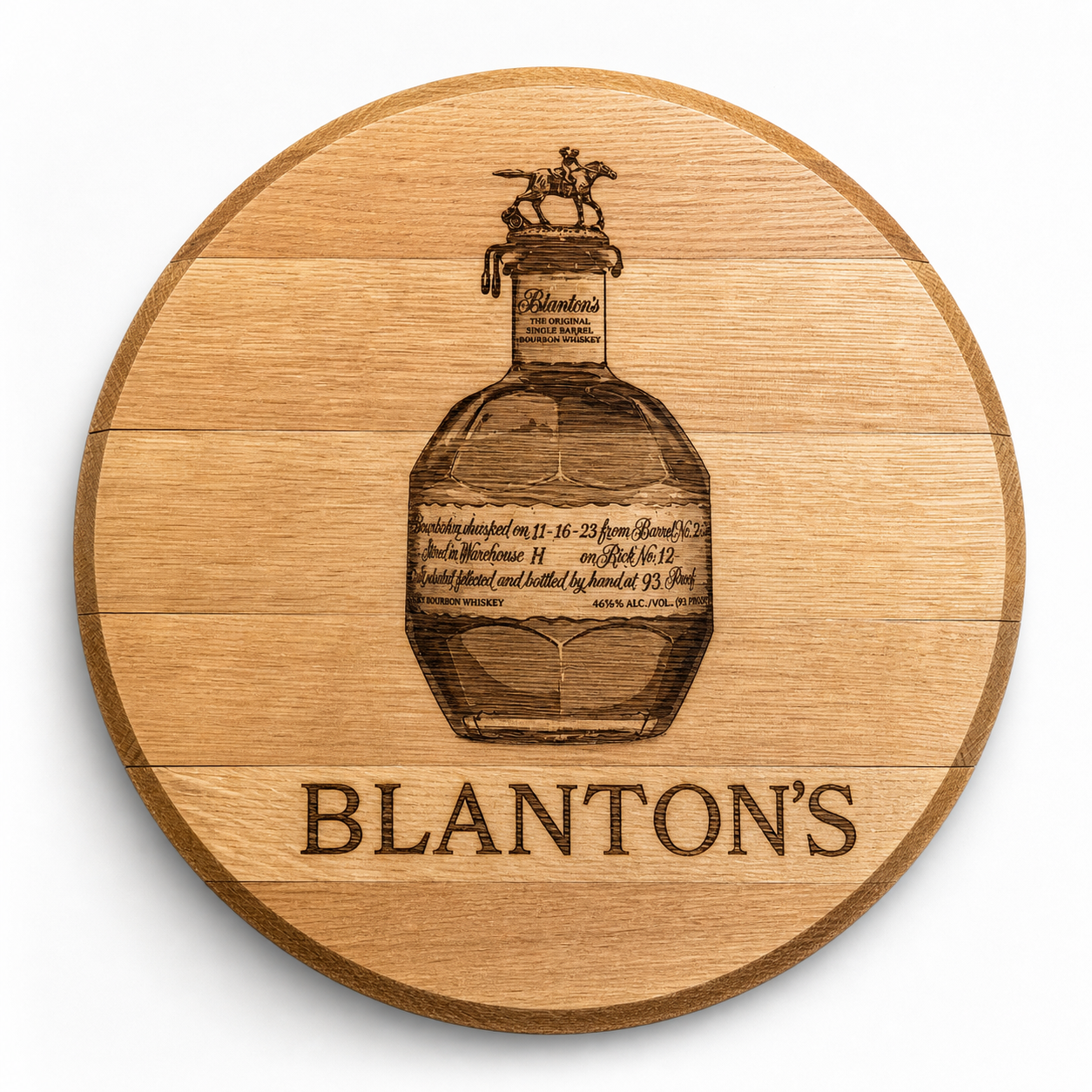 Custom Engraved Blanton's Barrel Head