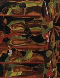 War Series: Shipping Out by Jacob Lawrence