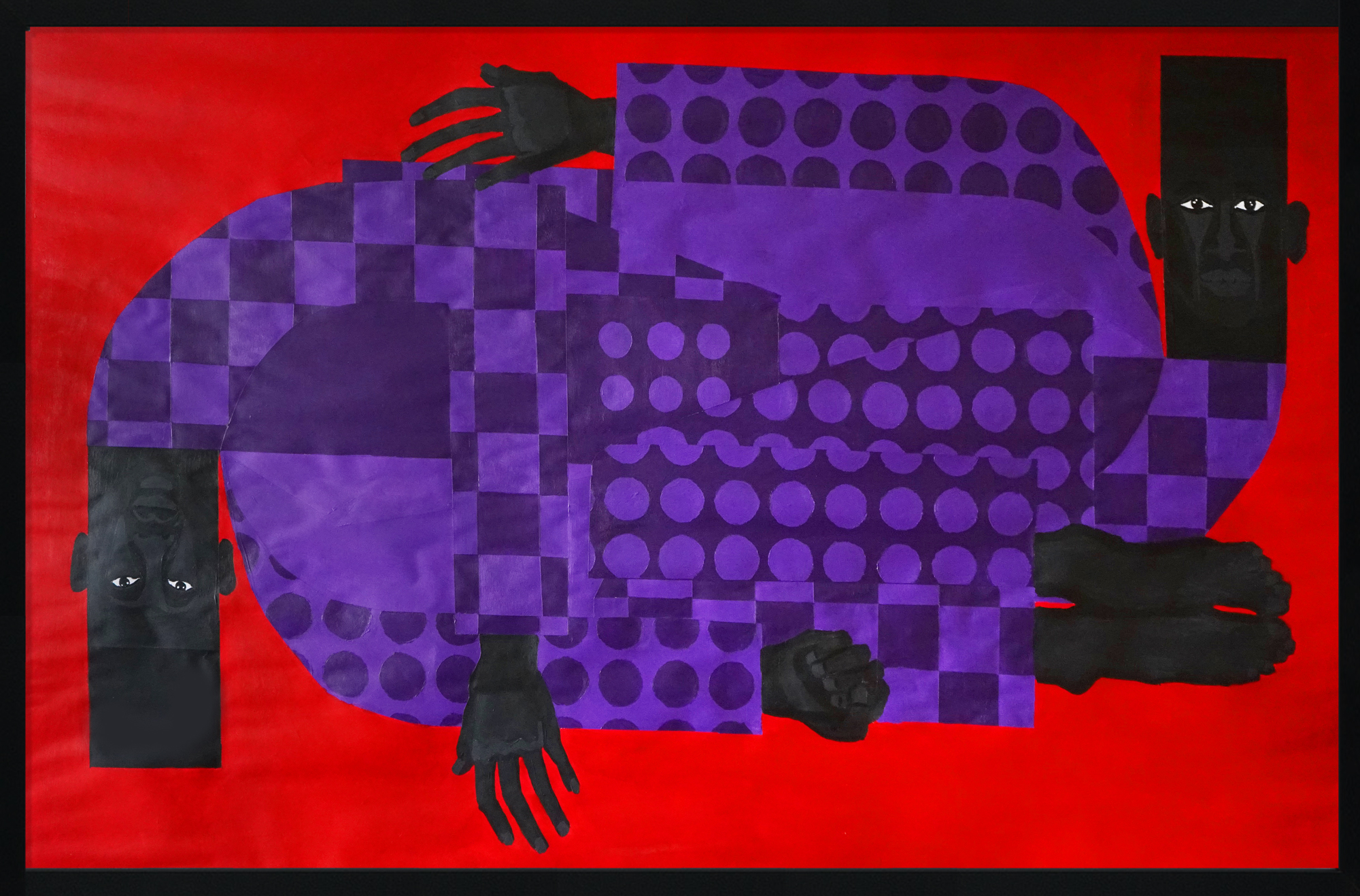Title: The Twins in the Violet Suit No.3 Artist: Jon Key Year: 2018 Medium: Acrylic on paper Dimensions: 35” x 52” Price: $4500 SOLD